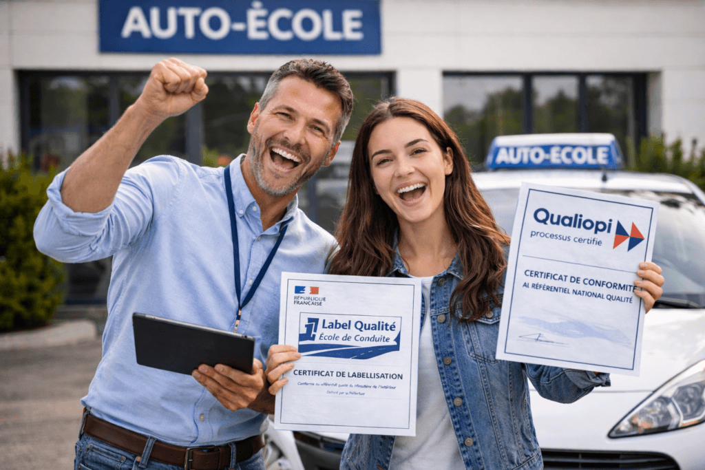 Obtention Label qualité et certification Qualiopi en auto-école par la préfecture