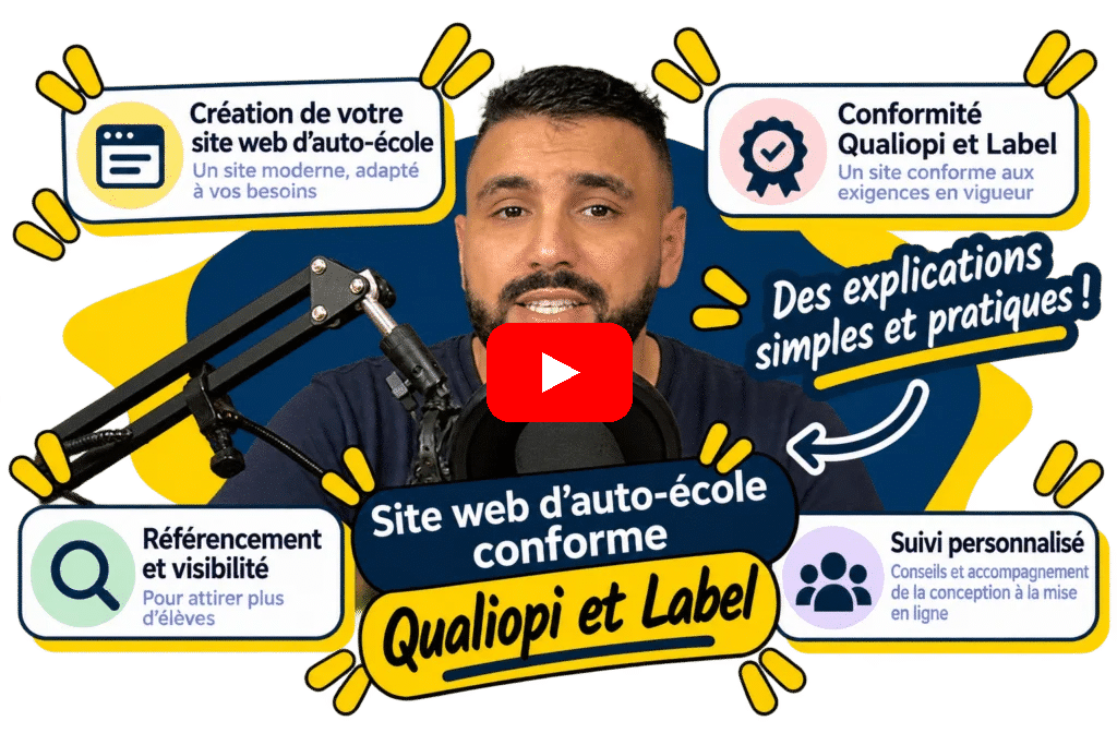 Site web auto-école conforme Qualiopi & Label